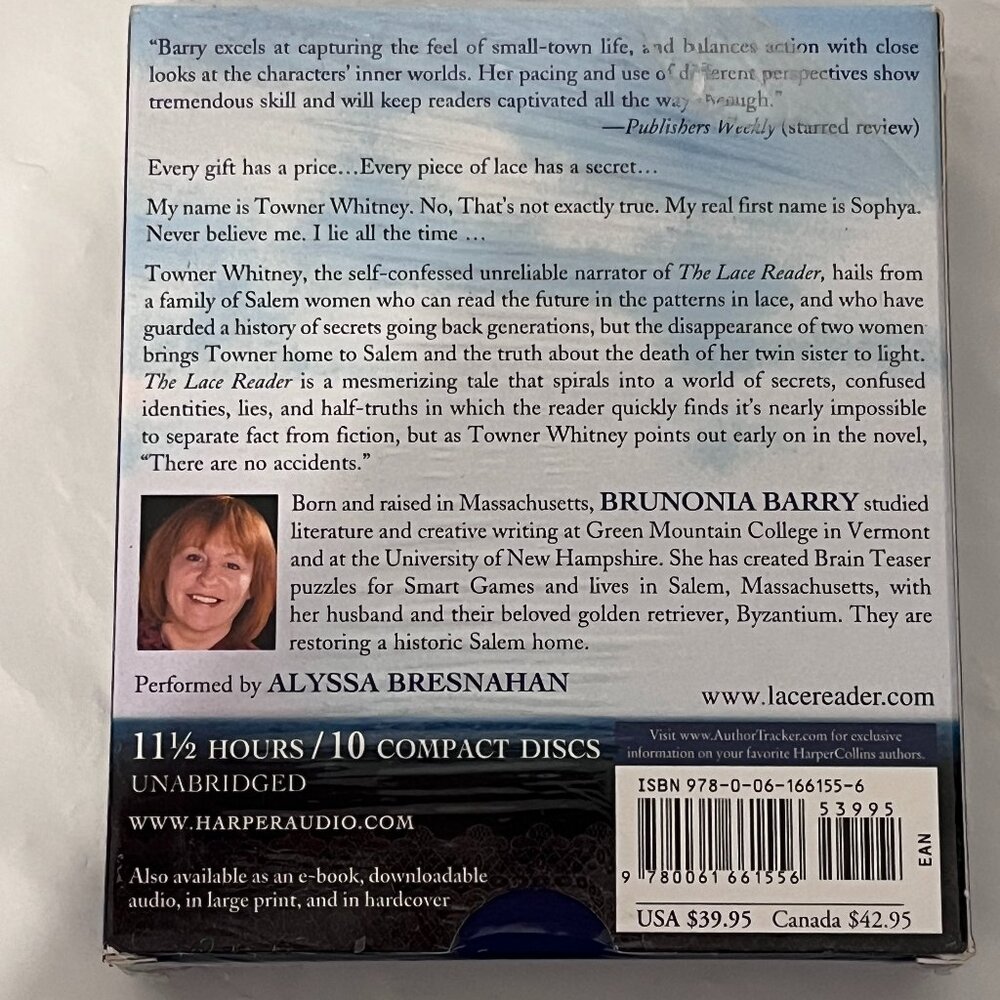 The Lace Reader Novel by Brunonia Barry Audiobook Compact Disc CD New Unopened - Picture 5 of 5